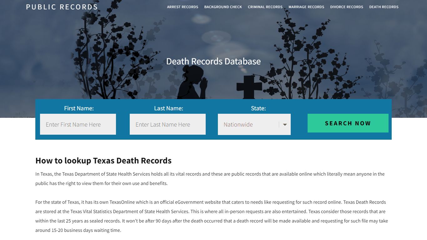 Texas Death Records - Public Records